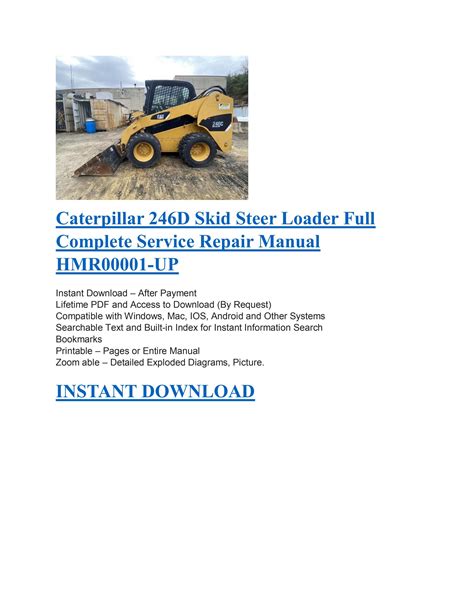 246d skid steer|cat 246d operating manual.